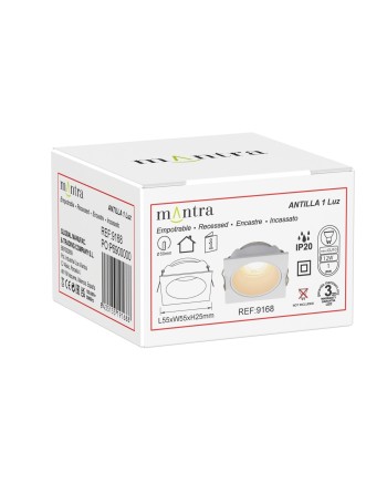 ANTILLA * EMPOTRABLE Mini GU10 1L  BLANCO